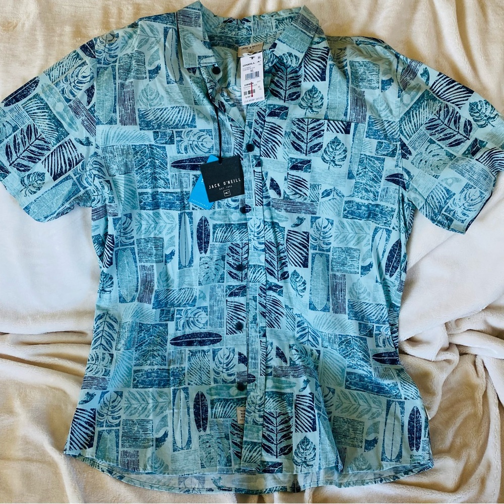 Men's Blue Patterned Shirt